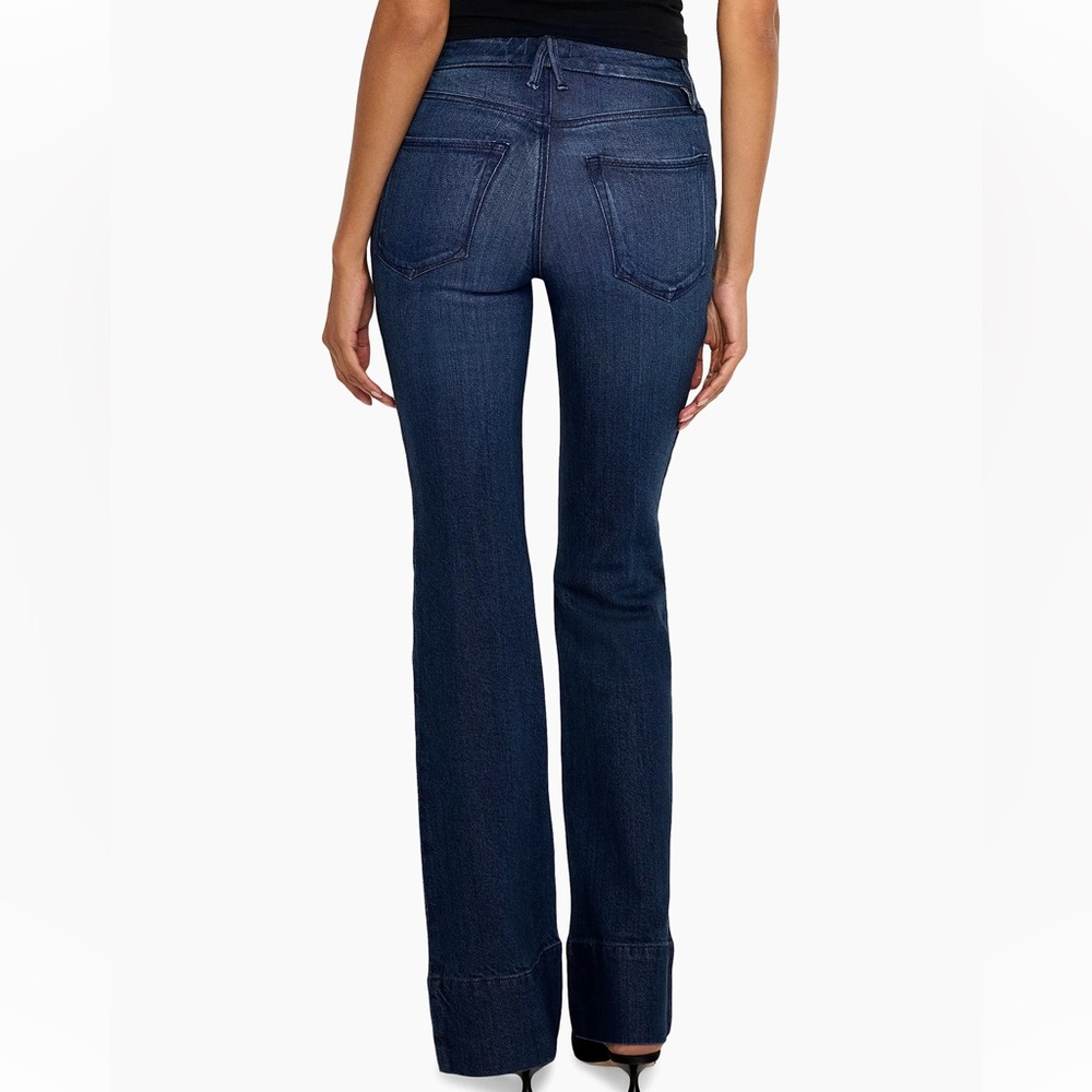 Good American Dark Blue Flare Jeans - Picture 4 of 5